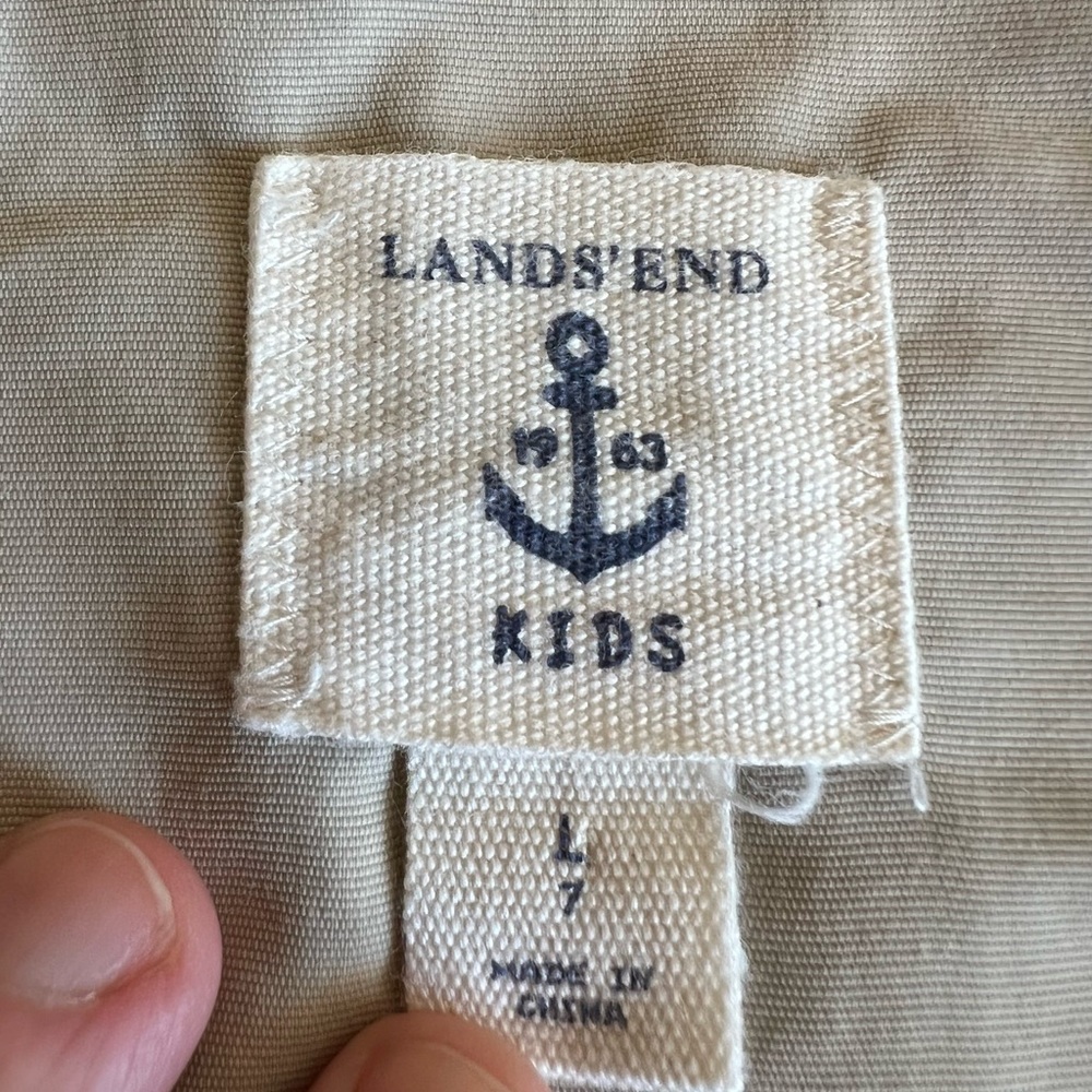 Lands‎ End nylon boys tan jacket size 7. - Picture 4 of 5